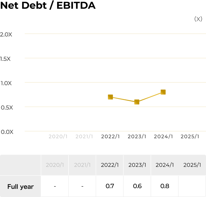 Net Debt / EBITDA
